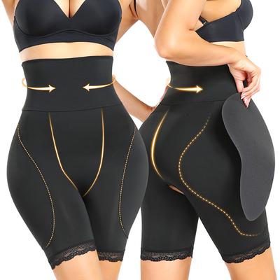 Women's Shapewear Control Padded Panties Hip Butt Enhancer for Women Butt Lifter Tummy Control Booty Shorts Laced Hip Dip Pads Shorts