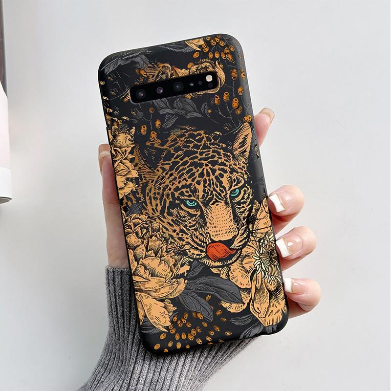 For Samsung S10 5G Case Cute Cartoon Soft Silicone Matte Slim Protective Phone Cover For Samsung Galaxy S10 5G G977N Case Coque