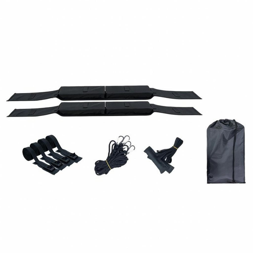 2 Pieces Car Roof Soft Rack Vibration Reducing for Road Trips, Kayakers