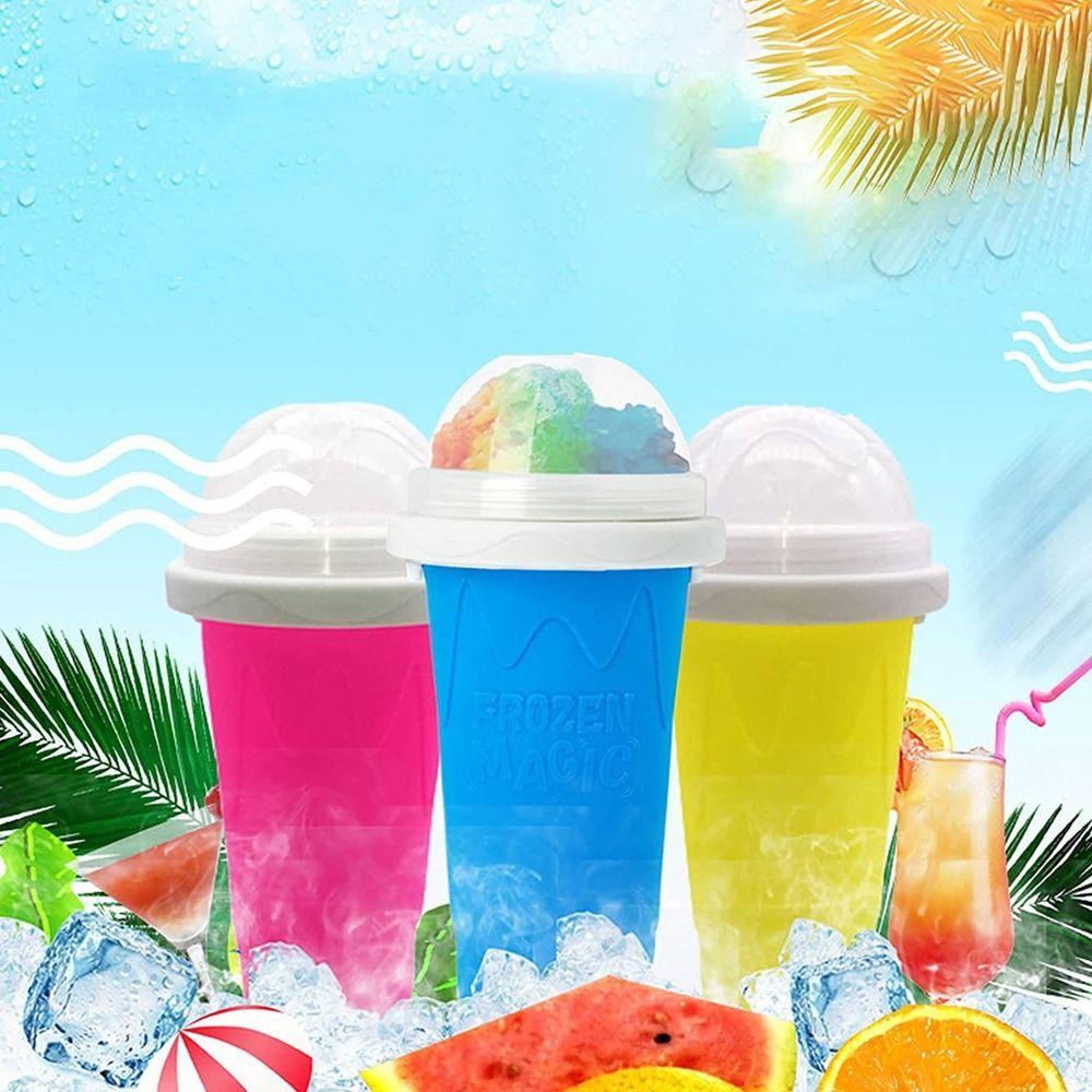 Silicone DIY Juice Water Bottle Quick-Frozen Ice Cream Maker Cups Slushy Maker Cup  Kids Gifts