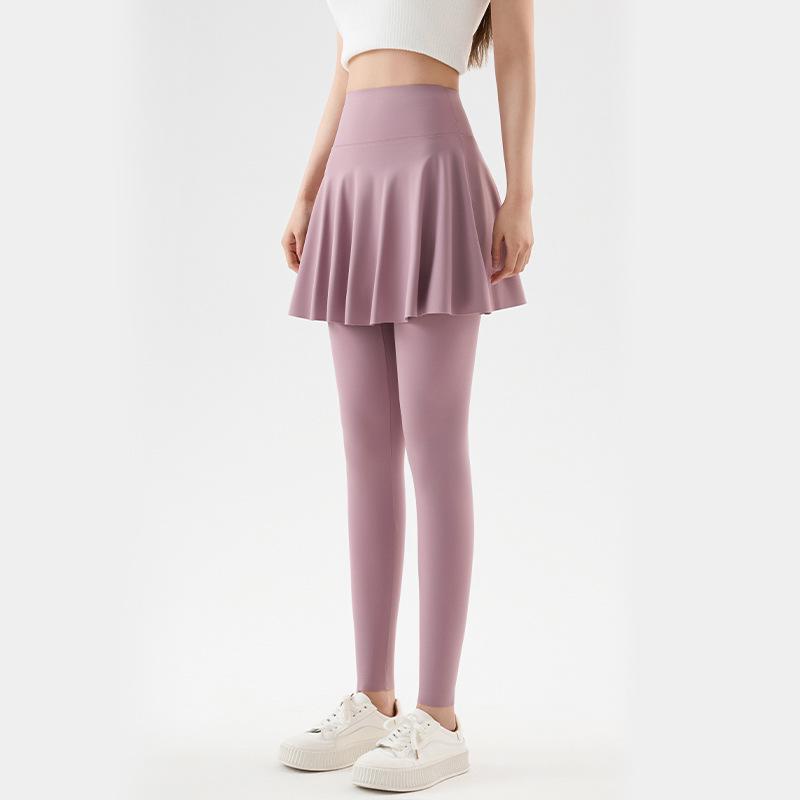 Two-Piece Look Leggings: Hip-Covering, Slimming Yoga Pants for Spring/Autumn 2026