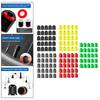 25 Pack Vehicle Tire Valve Stem Caps with Decorative Rubber Rings