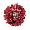 BACKYARD FAMILY Natural Wreath SS Bright Red Round Handmade Decorative 15-18cm Materials Home Door Wall Decor Good Luck Symbol