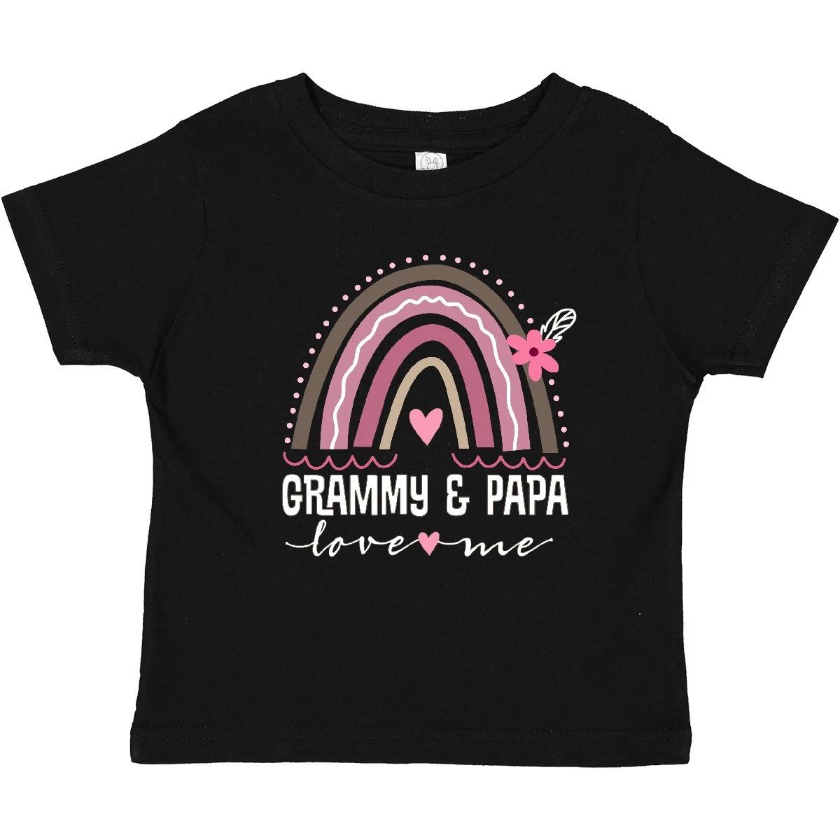 Inktastic Grammy And Papa Love Me Rainbow Baby T-Shirt Childs Boho From Infant 100