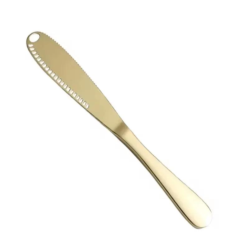 Coltello per burro Fori Coltello per formaggio Coltello per dessert Coltello per marmellata in acciaio inossidabile Posate Panna per toast Panna per pane Taglia formaggio Attrezzi da cucina