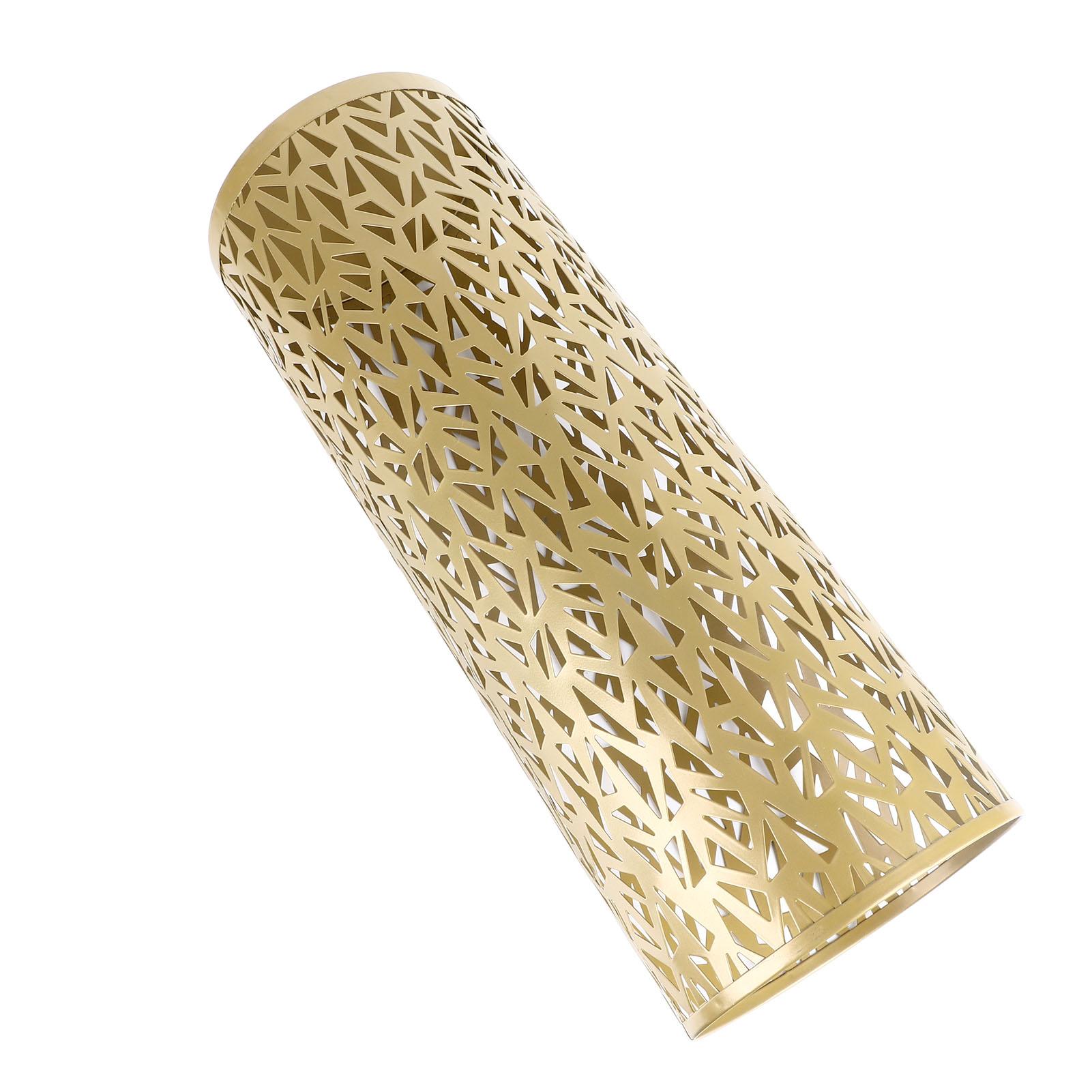 

Подставка-стойка для зонтов для прихожей, металлическая, полая, отдельно стоящая, круглая, органайзер-контейнер для дома, отеля, офиса L 120x60x0.3cm / 47.2x23.6x0.1in золотой