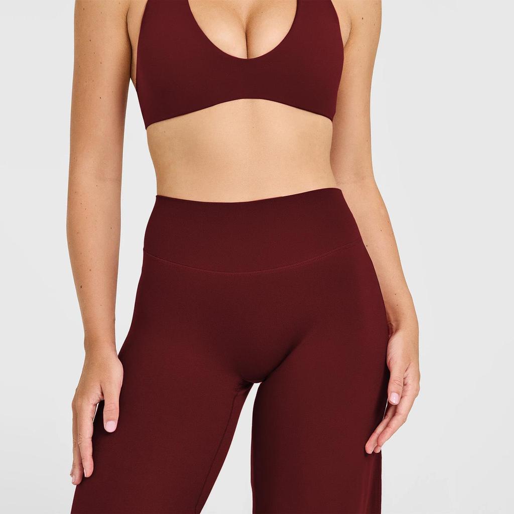DFYNE Women's Seamless High-Waist Straight Leg Yoga Pants - Nude Feel, Butt-Lifting, Slimming, Loose Fit, Sports & Outdoor.