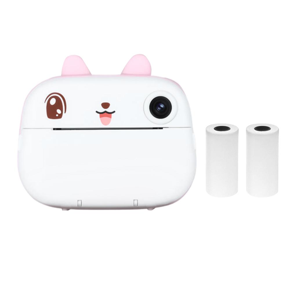 

Детская камера, мгновенный термопринтер, экран 2,4 дюйма, поддержка двойной камеры, съемка по таймеру, видео 1080P 1 розовый