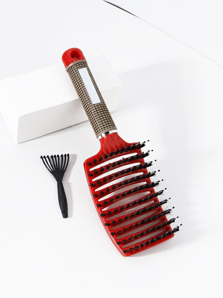 2er Kammset, Borsten großer gebogener Kamm und Reinigungszinken, gebogener belüfteter großer gebogener Kamm, Speziell für Echthaarperücken