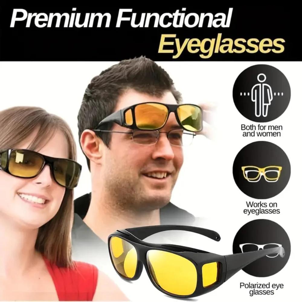 2025 Night Vision Sunglasses Car Night Driving Glasses Driver Goggles Unisex Sun Glasses UV Protection Sunglasses Eyewear Gift