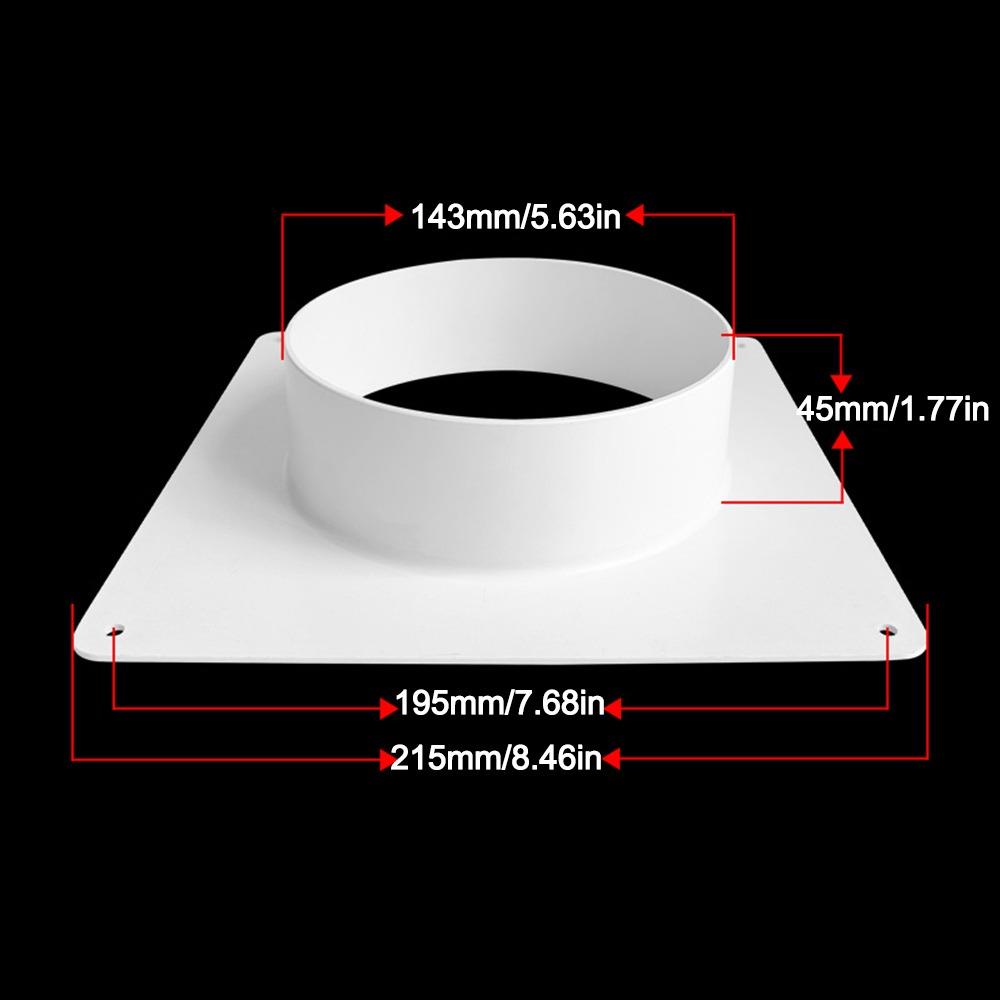 Plastisk ventilasjonsrøradapter Flenskobling Veggmontert Kanalverktøy Eksosrørskjøt Enkel installasjon