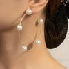 Atmospheric Temperament Pearl Beaded Ladies Party Pie Wedding Vacation Travel Leisure Versatile Earrings