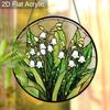 Acrylic Lily of the Valley Suncatcher Stained Glass Effect Window Hanging Ornament Flower Lover Gifts