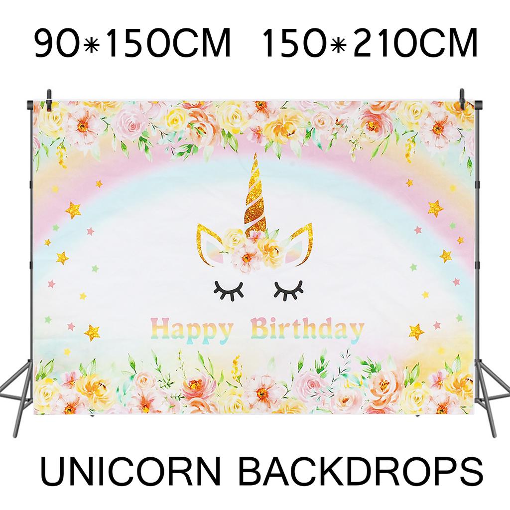 Aosto Photography Backdrops Birthday Photo Backdrop Unicorn Baby Shower Party Decor Banner Photography Background W-1006 Aosto Photography Backdrops Birthday Photo Backdrop Unicorn Baby Shower Party Decor Banner Photography Background W-1006