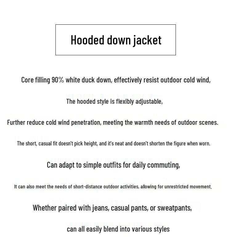 Betu Women's Workwear Style Hooded Down Jacket