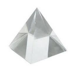 Purpledip Clear Crystal Quartz Pyramid (Authentic Gem Stone Rock): Hand Polished Natural Healing Device for Vaastu Feng Shui Positive Energy (10978)