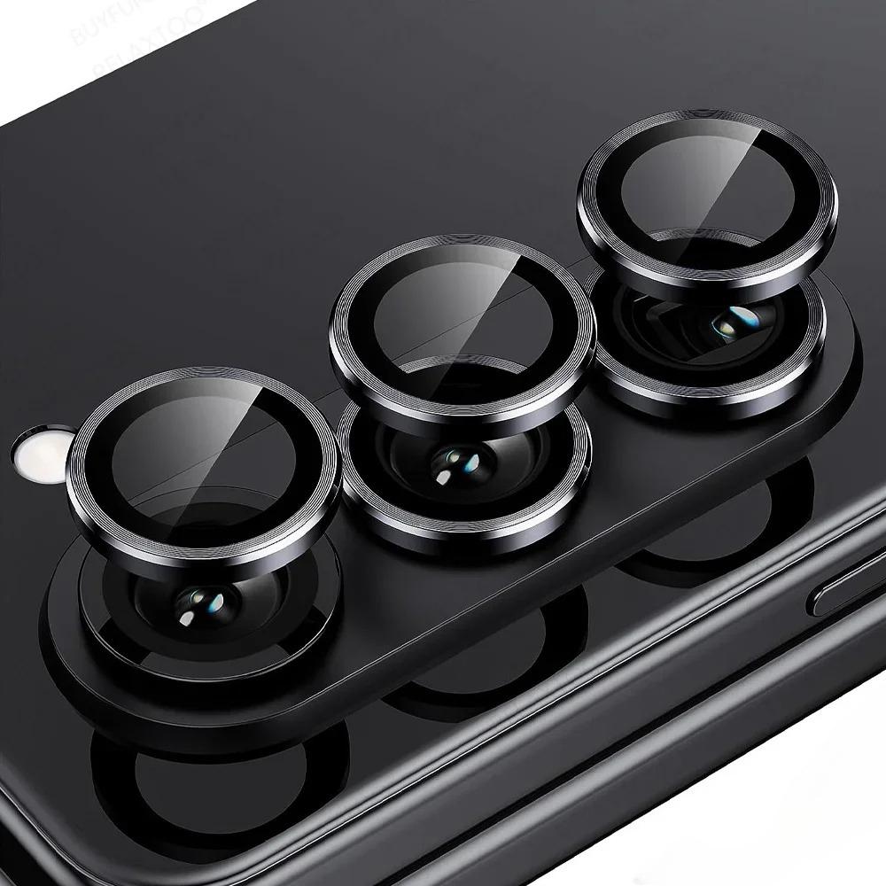 

1Set HD Full Coverage Metal Ring Tempered Glass Lens Cover For Samsung Galaxy Z Fold 7 6 5 4 Anti-scratch Camera Protector Film Galaxy Z Fold 6(1Set