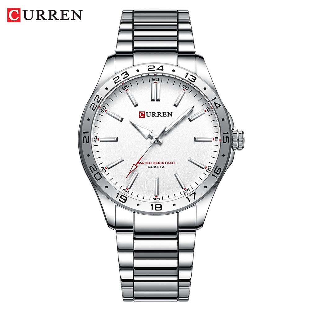 CURREN 8452 Men's Steel Band Waterproof Quartz Business Watch