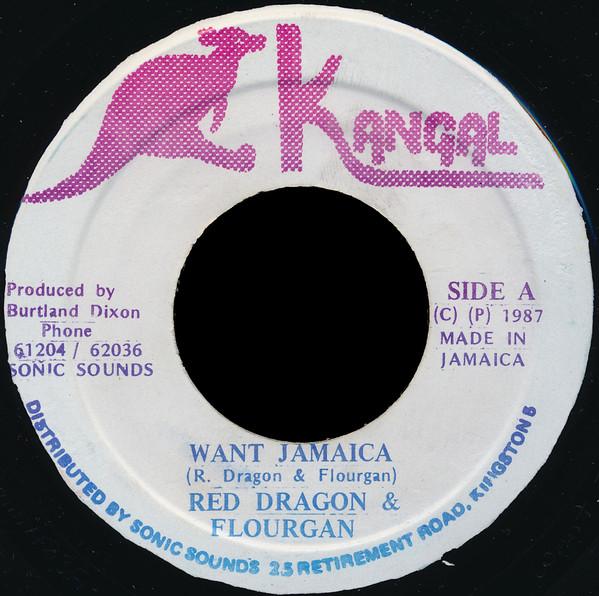 

7-дюймовая пластинка RED DRAGON FLOURGON Want Jamaica NONE Kangal 1987 Ямайка Регги Ска Даб Б/у