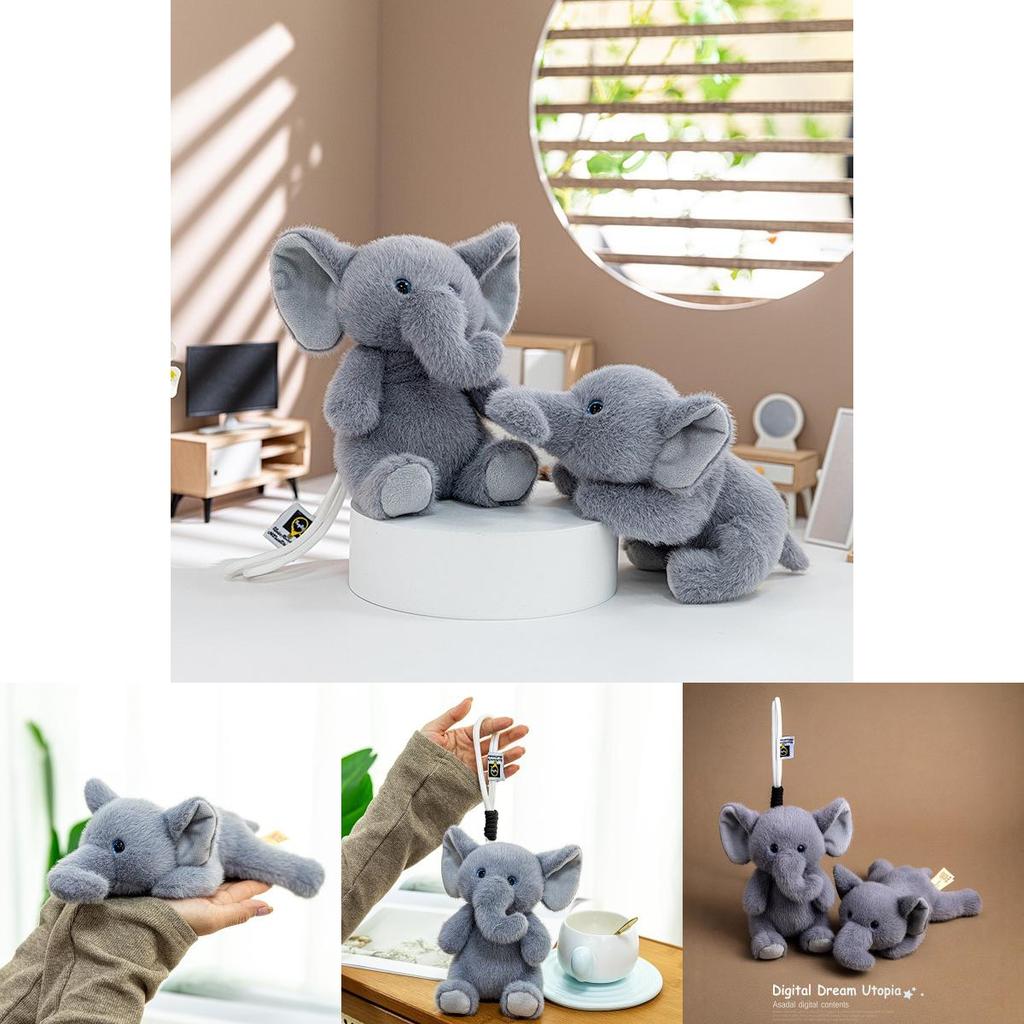 Cartoon Elephant Plush Toy Soft Short Pile For Kids And Collectors