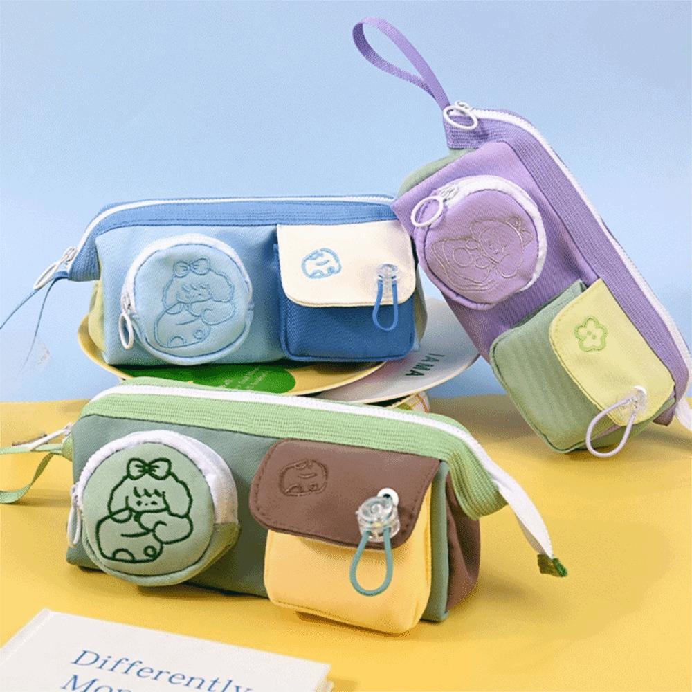 Simple Pencil Bag Cute Stationery Bag Portable Pencil Case  Elementary School Students