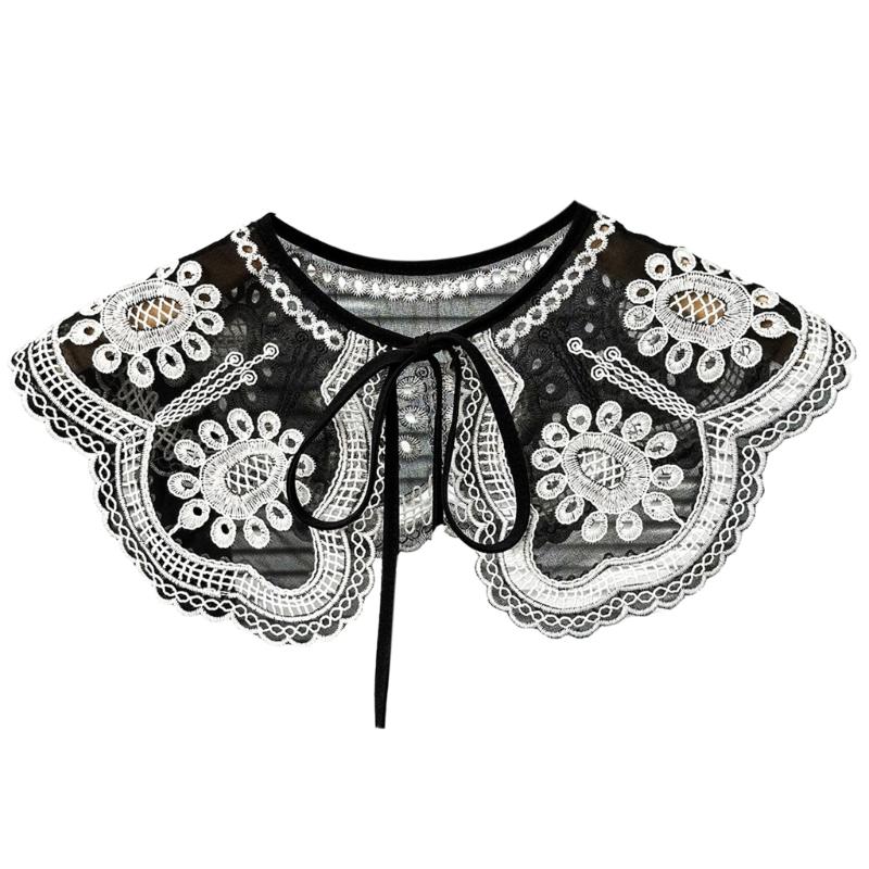 Women Lace Collar Decorative Spread False Collar Hollow Out Collar DIY