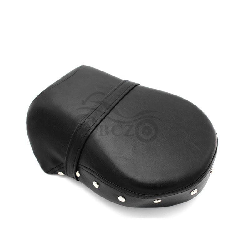 Harley 04-13 XL883/XL1200N Rear Leather Seat Cushion with Studs