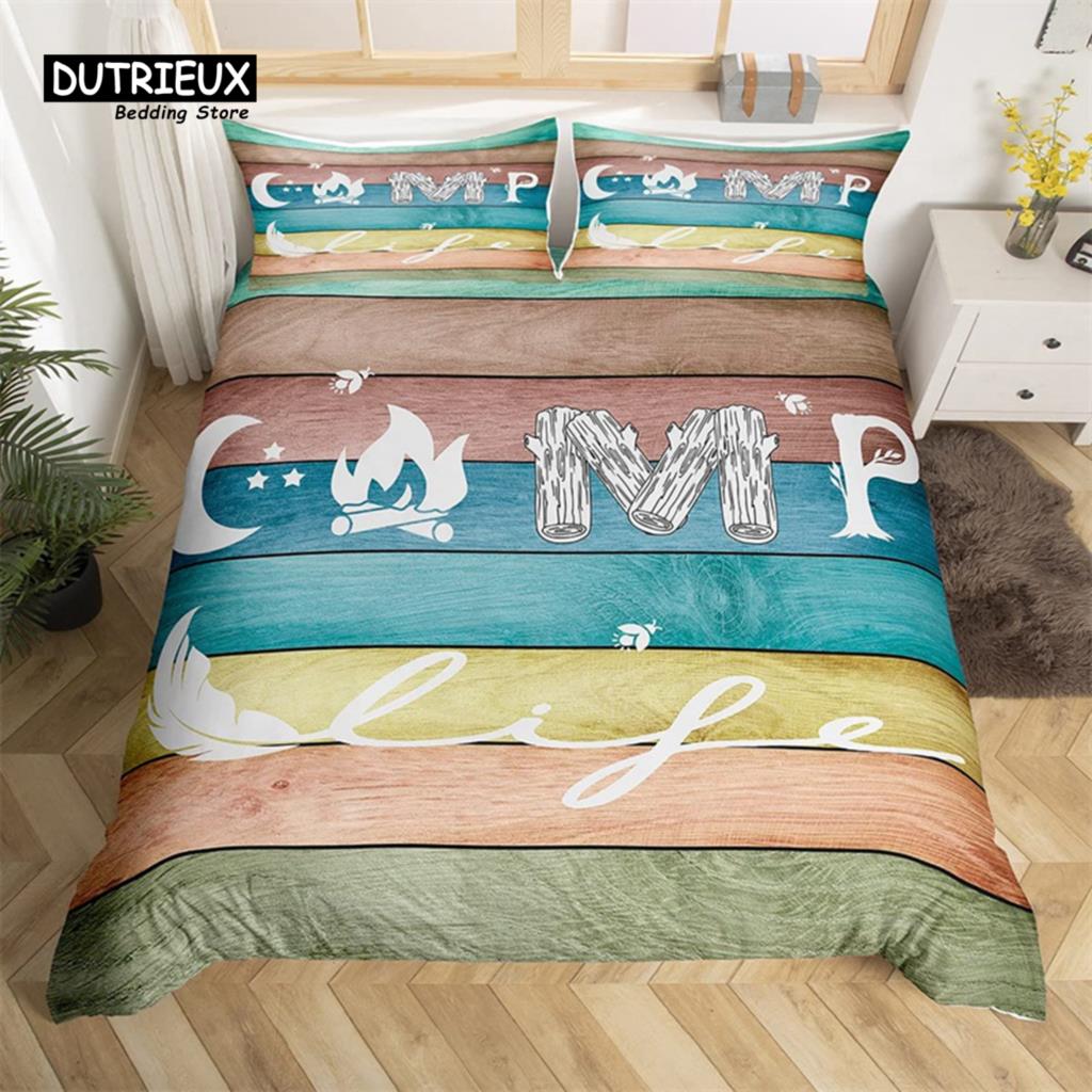

Breathable Lightweight Queen Comforter Kids Christmas Happy Camping Car Polyester Cartoon For Boys Girls New Year Gifts Comforter (quilt)-EU Single(135*200cm)3pcs