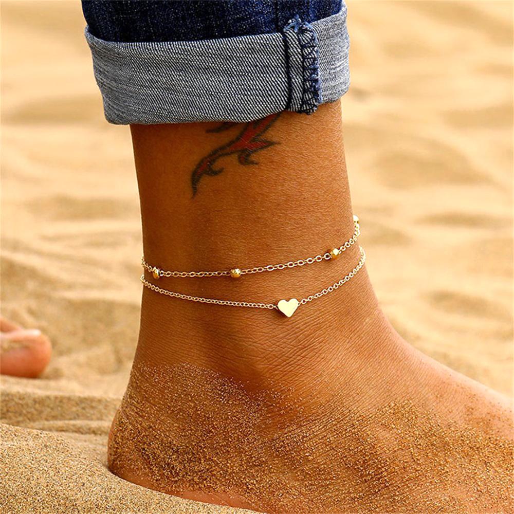 Bohemian Charm Anklet Set For Women Star Moon Ankle Bracelet On Leg Foot Chain Female Beach Jewelry