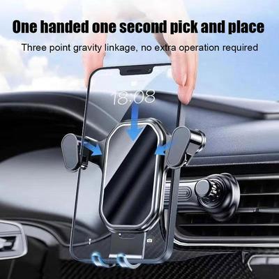 Mobile Phone Car Holder Car Air Outlet Navigation Universal Fixed Holder New Gravity Mobile Phone Holder For 4-7in Mobile P N2Z1