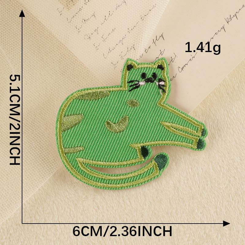 Original Embroidery Label Embroidery Sticker Badge Cartoon Animal Series Clothing Accessories Self-adhesive Patch Cloth Sticker