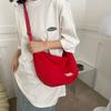 Fashionable And Minimalistic Dumpling Bag For Women Spacious Shoulder Bag Available In Black White Green Red Orange And Pink