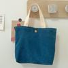 Borsa termica per il pranzo in velluto a coste tinta unita, portatile e con portaombrello