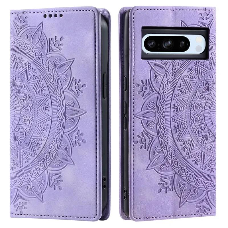 

Magnetic Flip Leather Case for Google Pixel 10 9 Pro XL 8A 8 Pixel 7A 7 Pro Pixel 9A Wallet Card Holder Phone Bag Book Cover Google Pixel 10ProXL фіолетовий