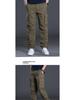 Men's Casual Workwear: Wear-Resistant, Loose Straight-Leg Multi-Pocket Pants for Spring and Autumn