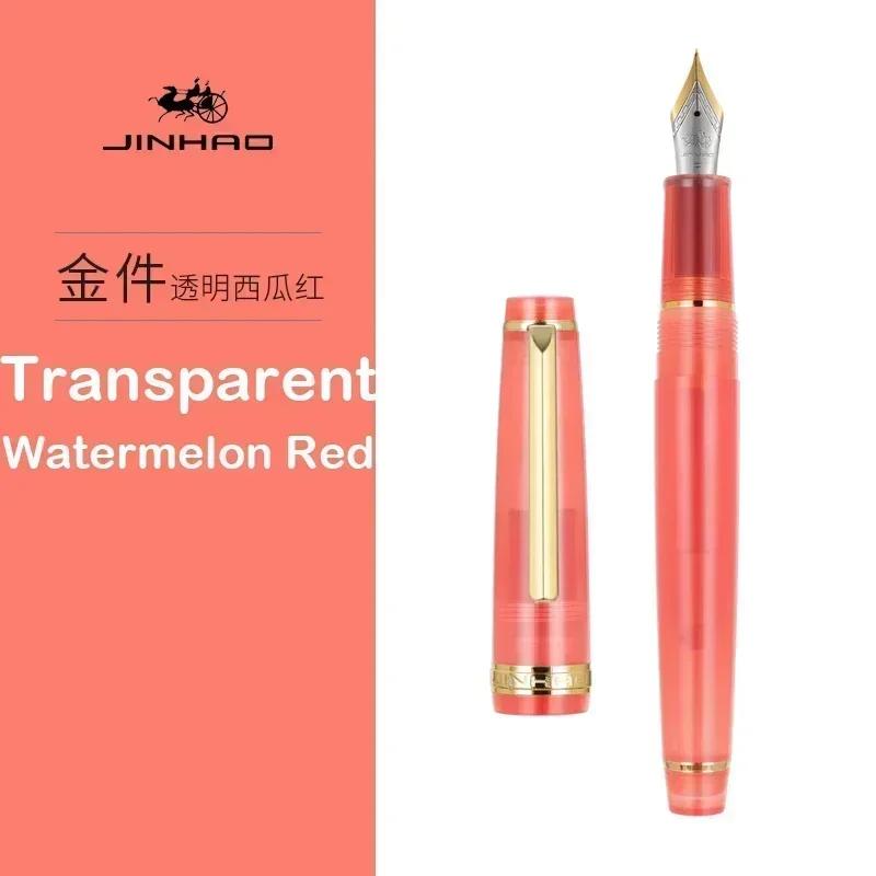Jinhao 82 Fountain Pen Gold Trim Acrylic Barrel Fine Nib for Writing Calligraphy Signature School Office Supplies Stationery