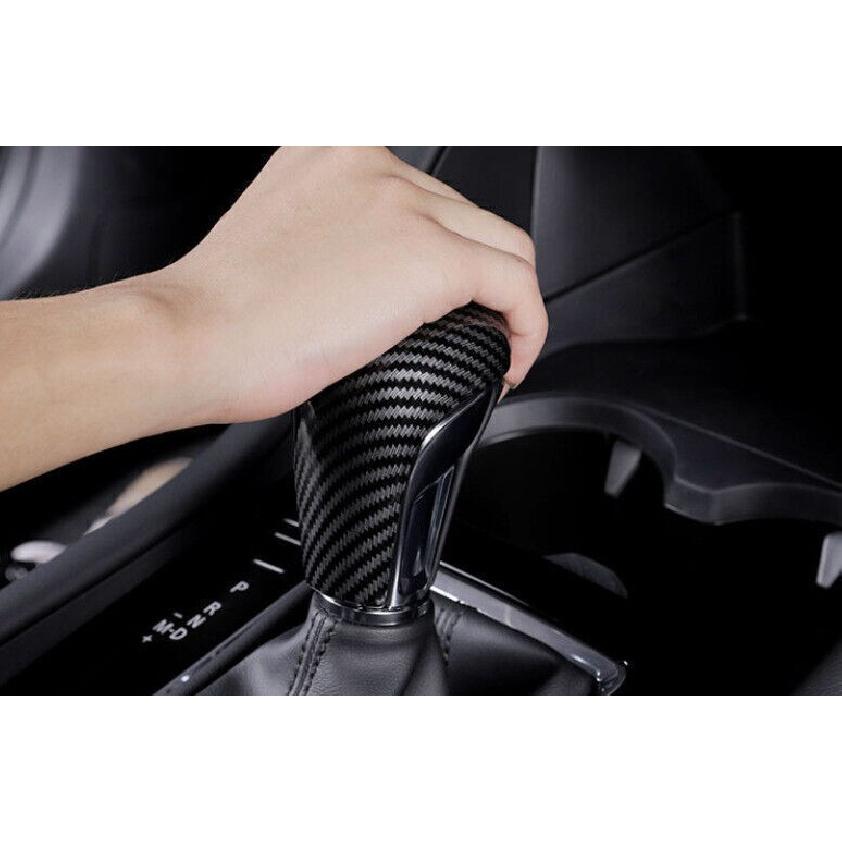 For Mazda CX-30 2020-2023 Carbon Fiber Center Console Gear Shift Knob Head Trim
