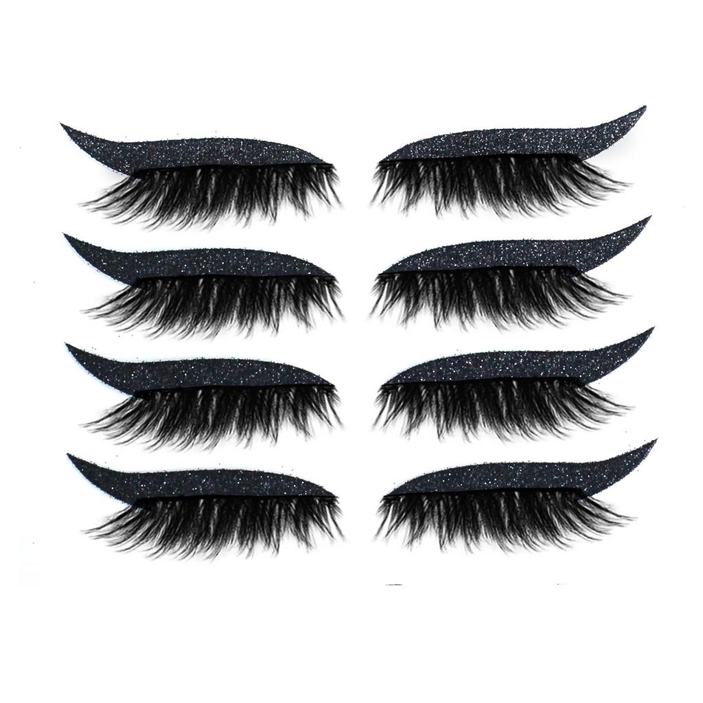 4 Pair Eyelid Makeup Stickers Eye-catching Charming 7 Colors Pretty Reusable Eyeshadow Stickers for Gifts