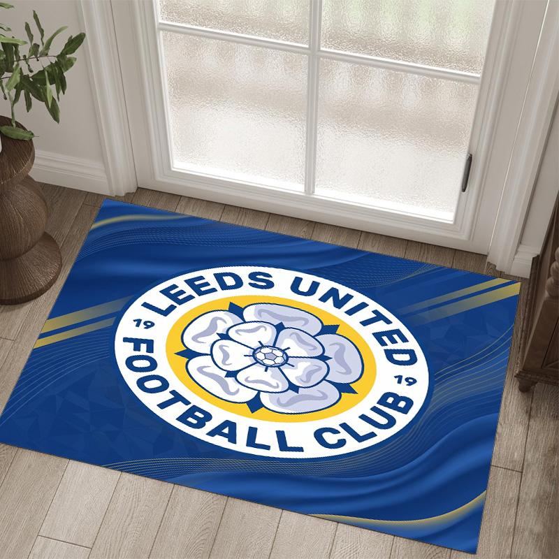 Leeds United Design Crystal Velvet Carpet Cozy Non?Slip Printed Rug For Bedroom Living Room Entrance