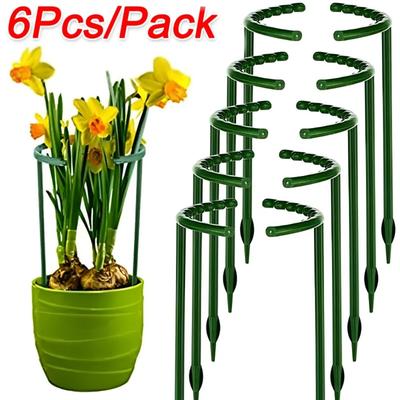 Stützpfahlständer Pflanzenstützpfahl für Blumen Gewächshäuser Anordnung Befestigungsstangenhalter Gartengeräte