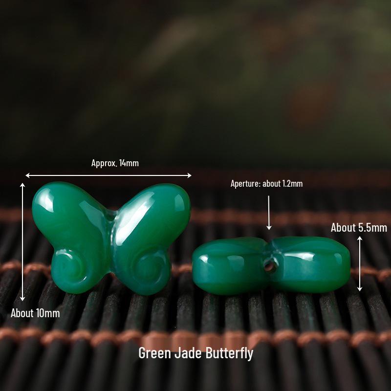 Jade Lotus Pod DIY Jewelry: Peace Lock Pumpkin Beads Pendant