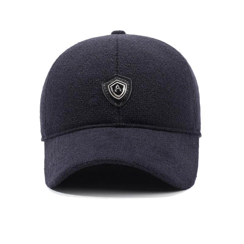 Middle-Aged Autumn Winter Cap Men's Velvet Thick Cap Outdoor Ear Protection Cold-Proof Baseball Cap