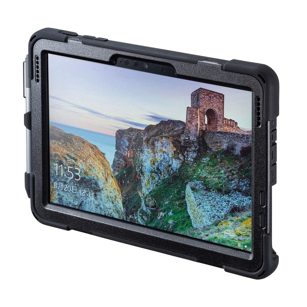 SANWA SUPPLY Surface Go 2 Shockproof Case (with Handle, Stand, and Shoulder Strap) PDA-SF7BK