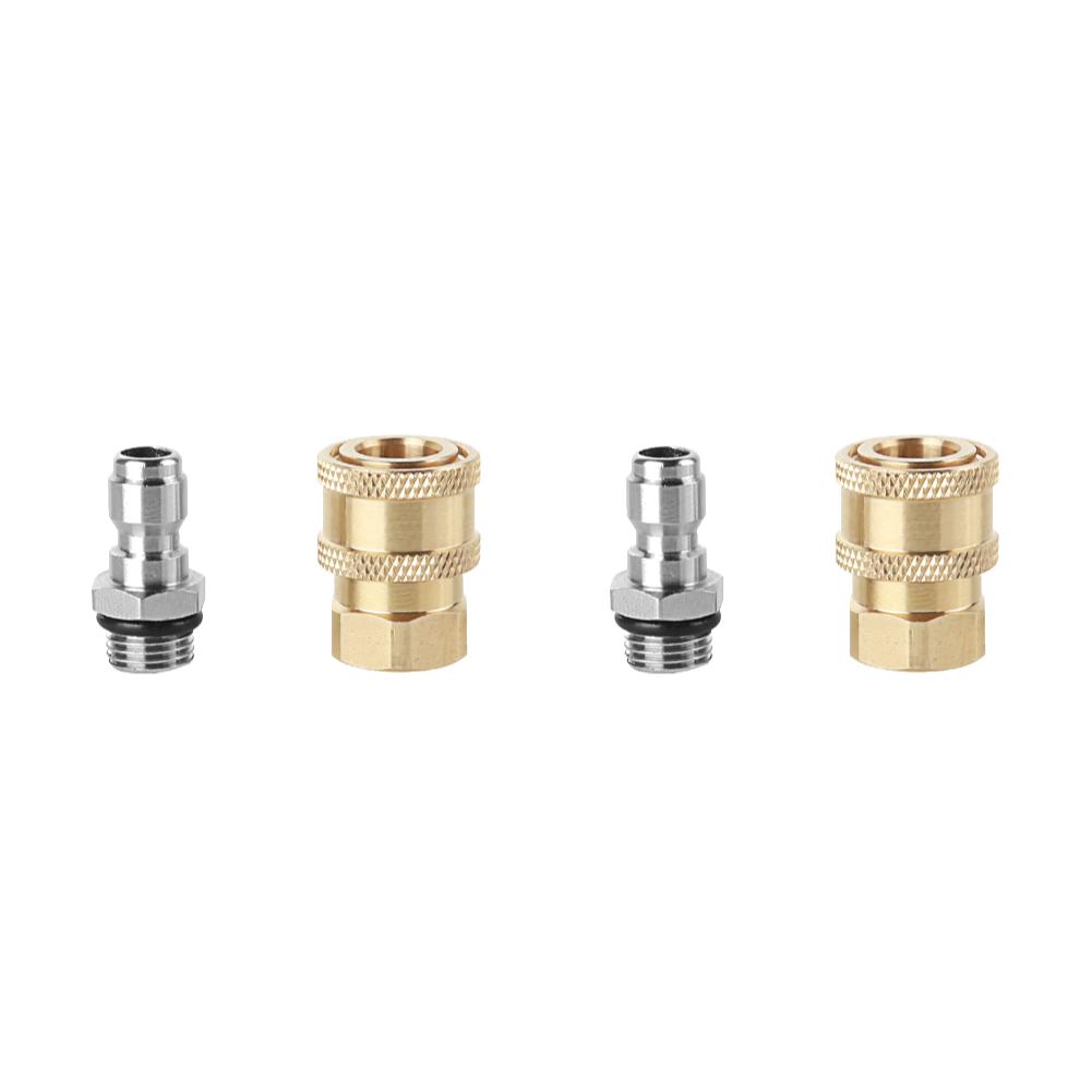 1-5 Par Złączki Szybkozłączne do Myjki Wysokociśnieniowej M14x1.5mm Złącze Mosiężne do Pistoletu Pianowego Lance Dysza Spryskująca Adapter