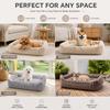 Luxury Plush Pet Bed Soft Cozy Dog Bed Cat Bed Calming Cushion Washable Anti Slip Comfortable Sleeping Sofa for Small Medium Pet