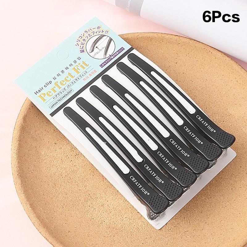 6Pcs Pro Seamless Alligator Clip Hair Clip Barbershop Haircutting Sectioning Hairpin Salon Household Beauty Styling Tools