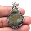 Pendant Newlite Jasper Gemstone Handicraft Valentine'Day Silver Jewelry 2"