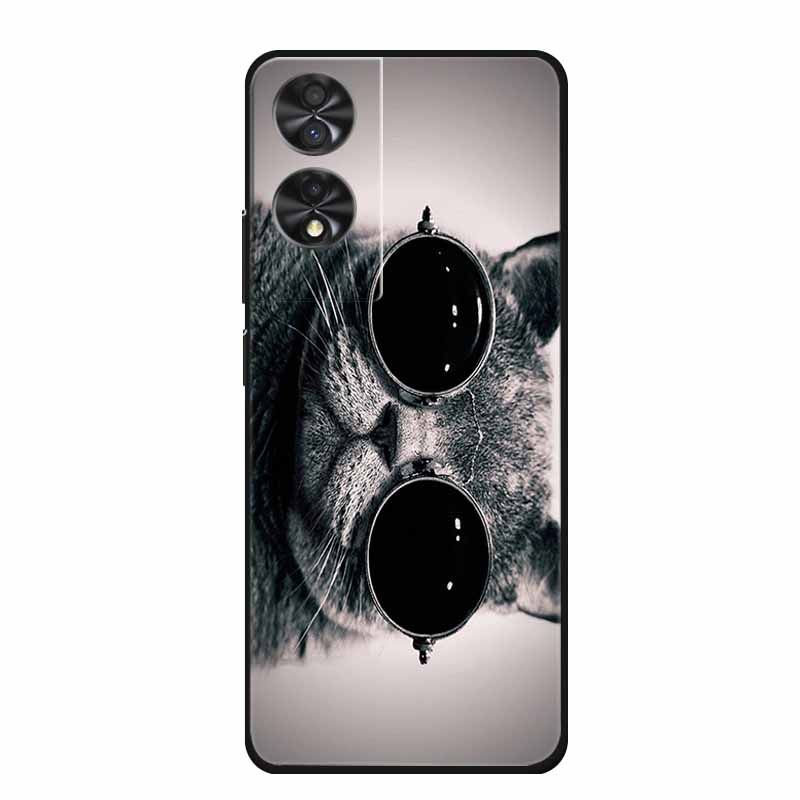 Para TCL 40 NxtPaper 4G 6.78" Funda Animales TPU Silicona Suave Fundas de Teléfono Cubierta para TCL40 NxtPaper Protector Lobo Dibujos Animados Coque