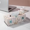 Nordic Colorful Tissue Box Handmade Mother-of-pearl Pumping Paper Home Living Room Coffee Table Storage Supplies