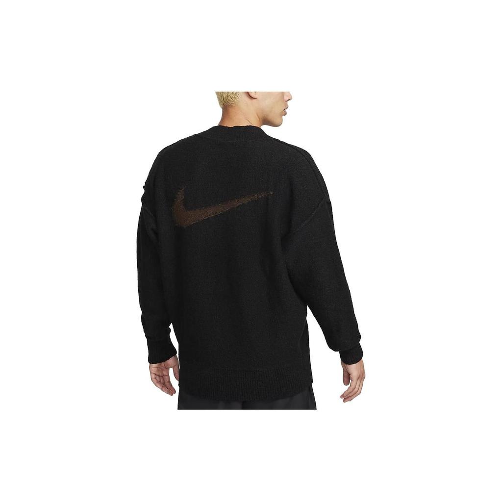 Nike Tech Pack Knit Pattern V-Neck Sweater Men Sweater Black FB7810-010